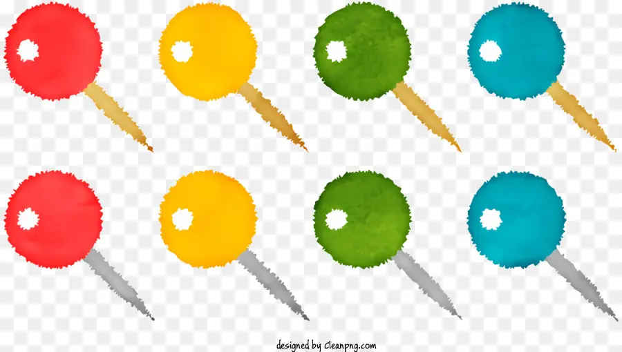 arcobaleno - Lollipop colorati su sfondo nero per progetti giocosi