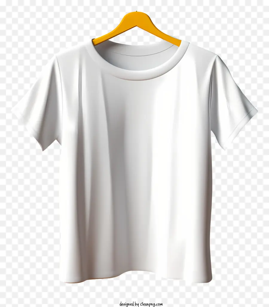 3d style t shirt on cloth hanger white t-shirt wooden hanger 100% cotton regular fit