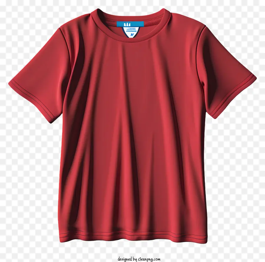 realistic style t shirt red shirt white text shirt tapered neckline raglan sleeves