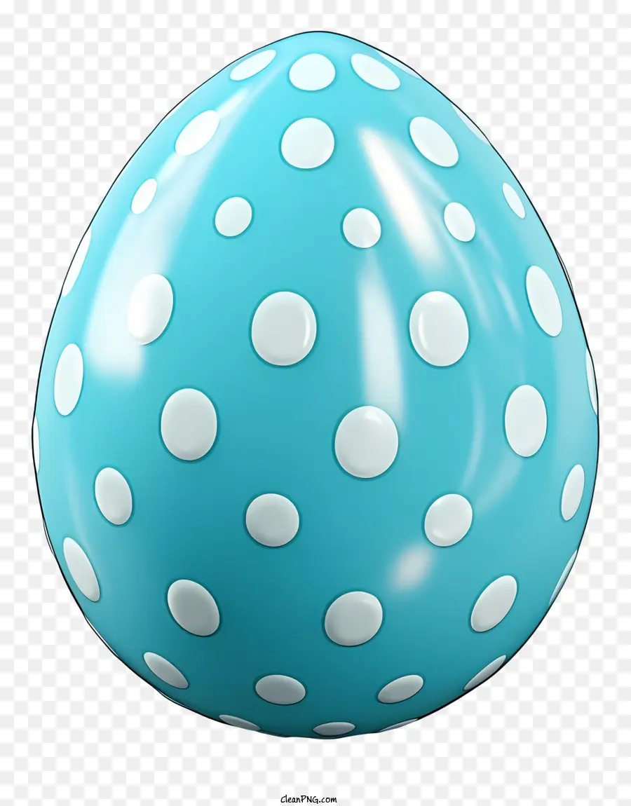 trứng phục sinh - Trứng chấm màu xanh với các chấm trắng
