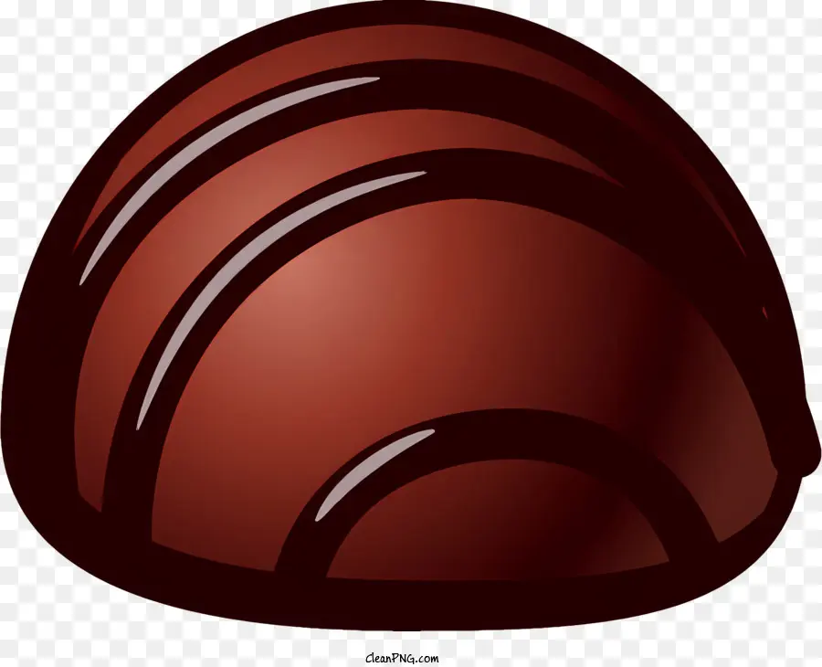 Schokolade ei - Glattes, braunes, glänzendes Schokoladen-Ei-förmiges Objekt