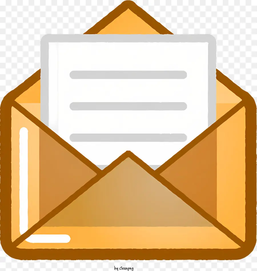 Kurznotiz - Umschlag mit Buchstaben oben öffnen