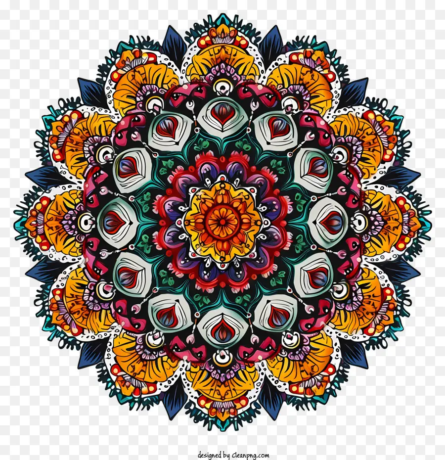 Mandala - Mandalbild mit farbenfrohen kreisförmigen Muster