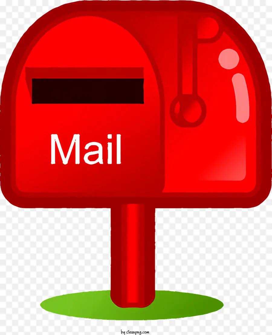 Symbol Red Mailbox Schwarz Schreiben von Mailbox Small Patch - Rote Mailbox mit 