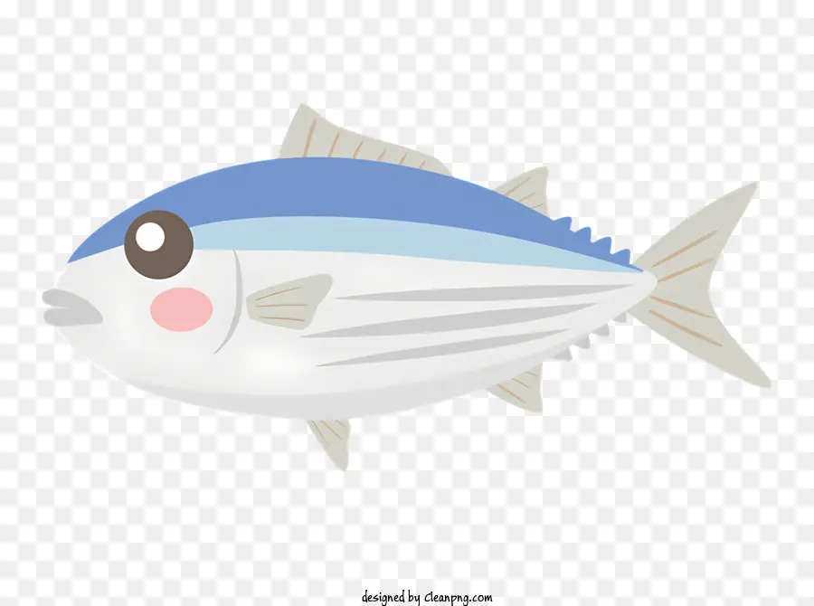 Icon Fisch großer Mund weißer Augenspitze Schnauze - Blauer Fisch mit großem Mund, weißem Auge und roten Fleck