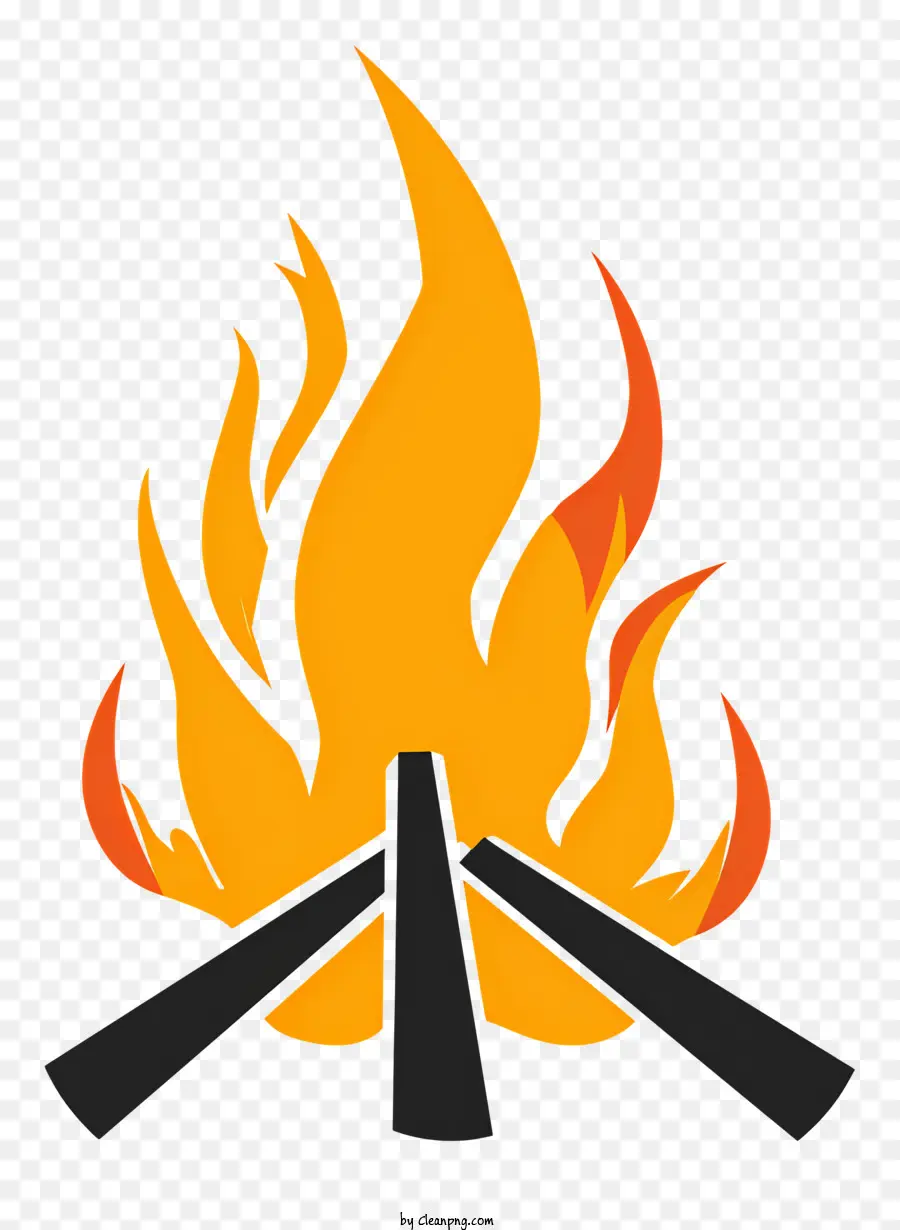 Lohri - Bild: Lagerfeuer mit kreuzförmigen Protokollen, realistischen Flammen
