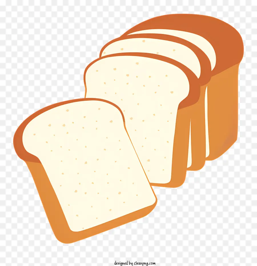 Panno bianco alimentare Fette di pane alimentare Stack pane fotografico - Fette di pane bianco impilate su sfondo nero