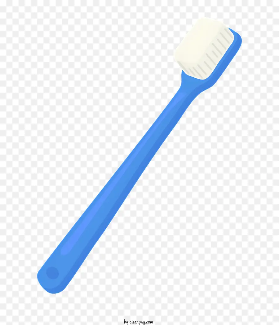 Ikon Zahnbürste Blau Kunststoff weiße Borstenbürste Zahnpasta - Blaue Kunststoffzahnbürste mit weißen Borsten, gebogen