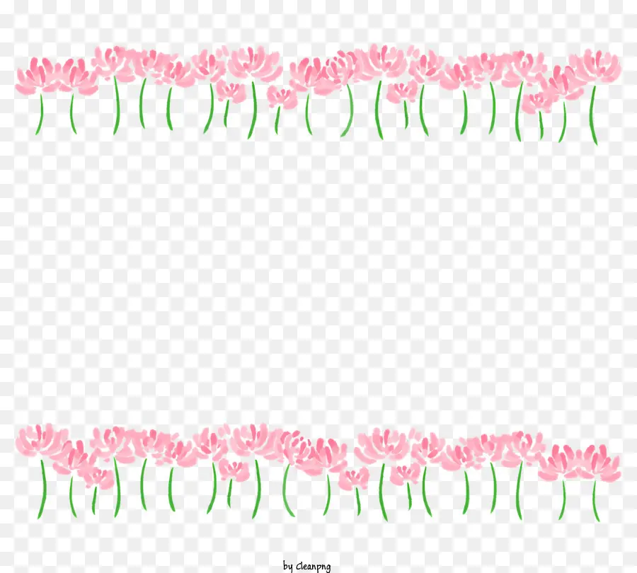 floralen Rahmen - Schwarzer Rahmen mit rosa Blumendesignmuster