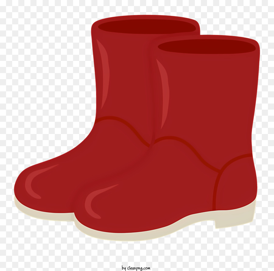 Giày cao su màu đỏ thời trang Giày cao su Giày cao su màu trắng với dây đeo chân tròn - Cặp đôi giày cao su màu đỏ với viền trắng