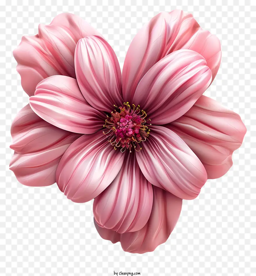 fiore rosa - Grande fiore rosa con cinque petali eleganti