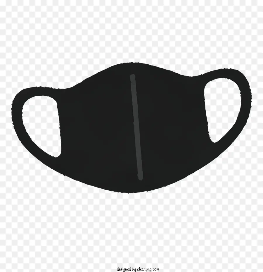 Health Black Mask Face Mask Protective Mask Fabric Maske - Beschreibung der schwarzen Stoff -Gesichtsmaske mit einzelnen, rechteckigen Mundöffnungen und glatten Kanten