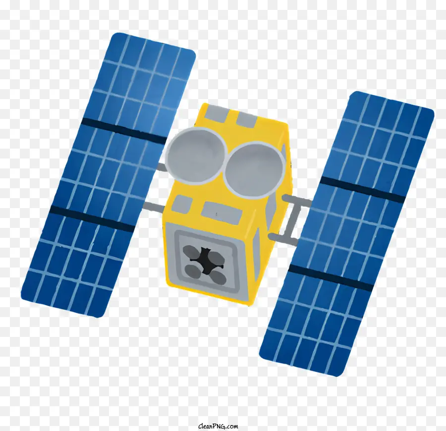 icona piatto satellite blu cielo giallo rettangolo nero - Piatto satellitare con cielo blu e rettangoli