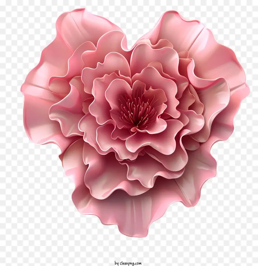 hoa hồng - Bông hoa hình trái tim màu hồng với hai sắc thái