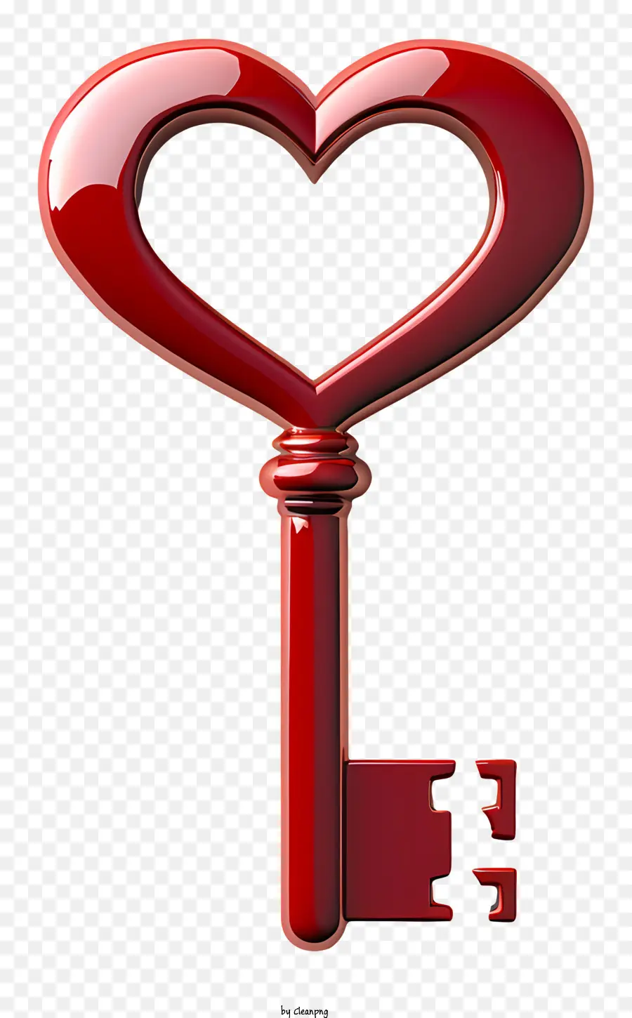 Chiave a forma di cuore di San Valentino Chiave di plastica rossa Chiave Silver Shiny Shiny - Chiave a forma di cuore lucida con buco della serratura nascosta