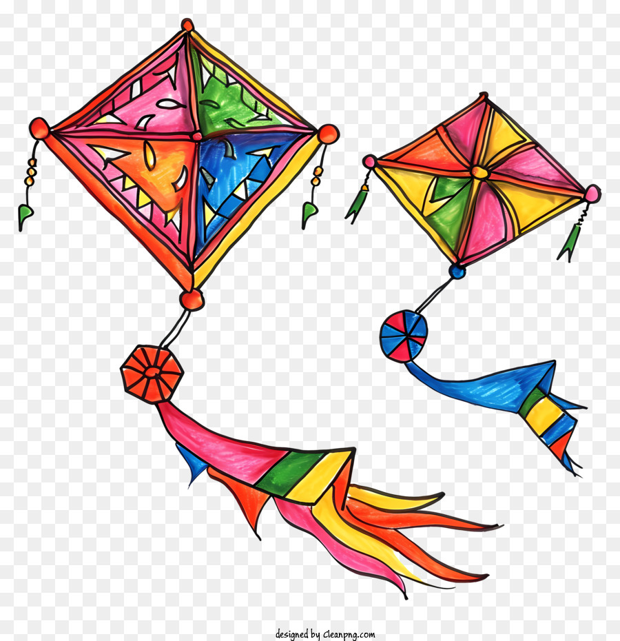 Single one line drawing geometric shapes kite Vector Image