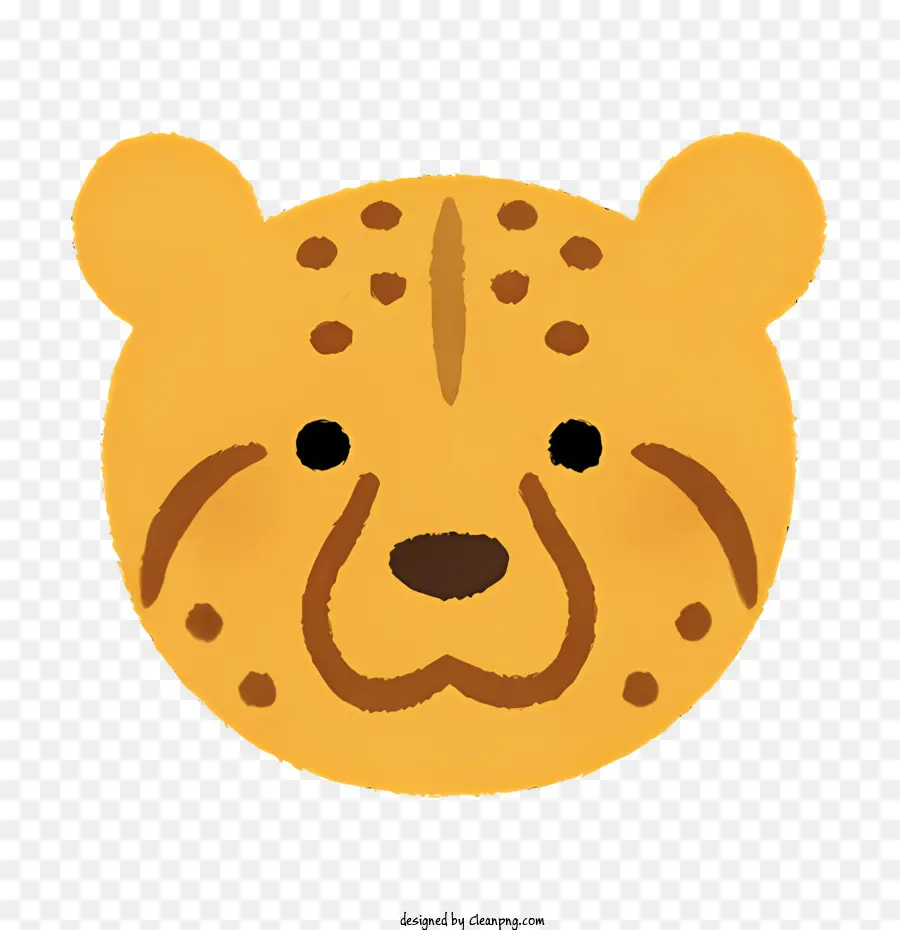icon brown bear head bear features small brown eyes small brown ears