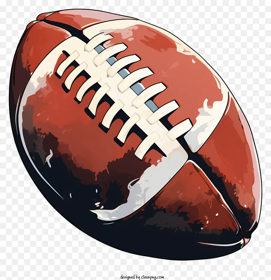 watercolor rugby ball american football unique design white lace circle shape