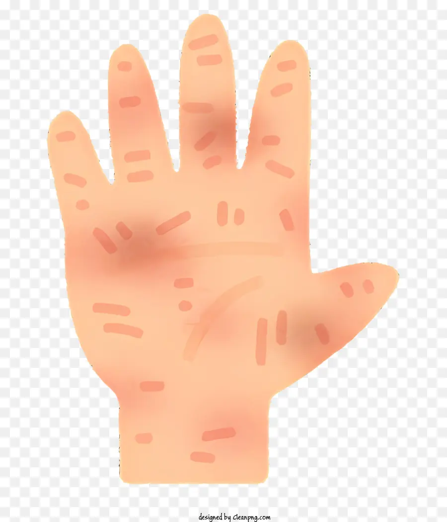 vẽ tay sức khỏe sơn màu đỏ giơ ngón tay mở tay - Bàn tay chung với sơn đỏ, không có tính đặc hiệu