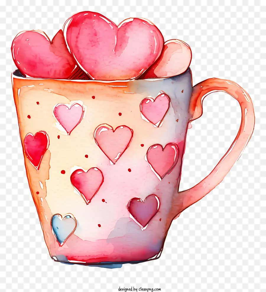 love heart mug heart-shaped cup i love you cup red and pink cup candy-filled cup