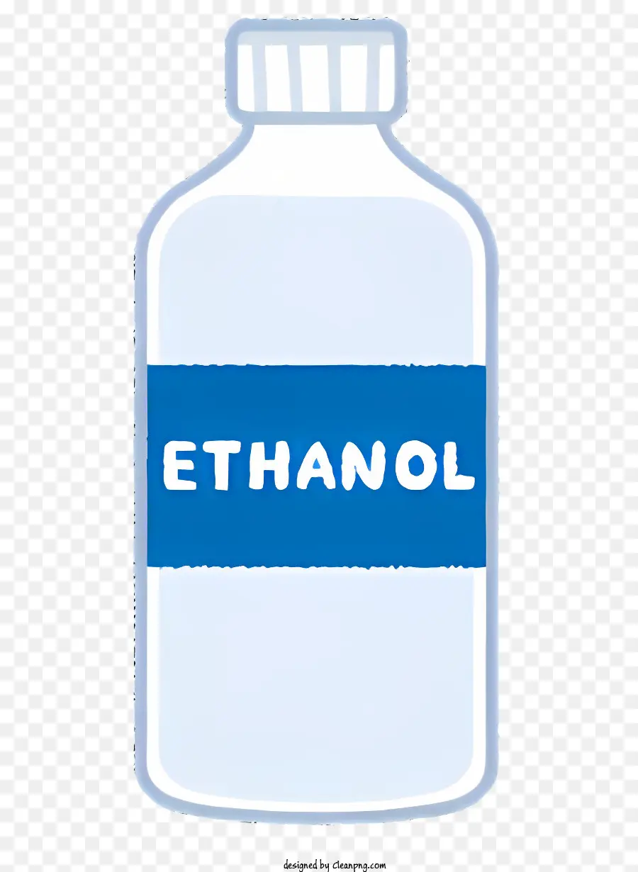 health ethal blue liquid glass bottle clear liquid