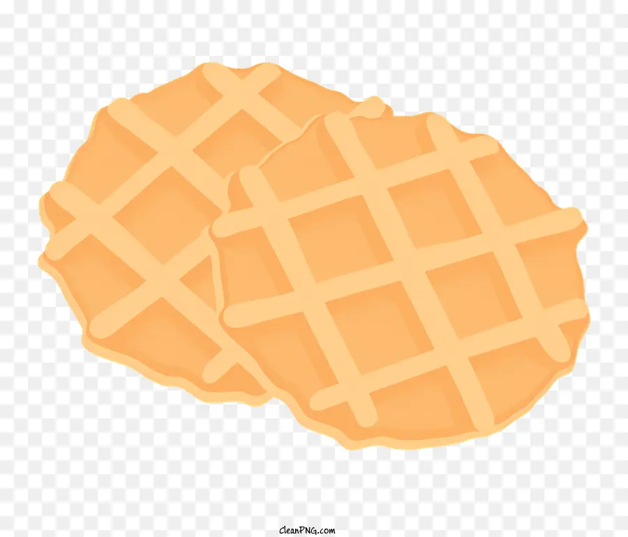 Cookie waffle alimentari ricetta waffle ricetta cookie waffle cookie cottura - Biscotti waffle impilati con ripieno marrone su nero