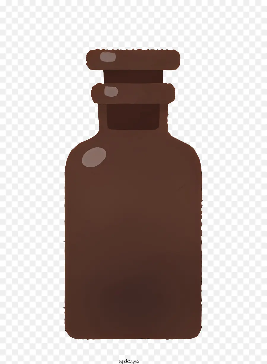 Bottiglia in vetro in vetro marrone scuro di salute bottiglia in vetro con etichetta di sughero sulla parte anteriore della bottiglia - Bottiglia di vetro marrone scuro con sughero ed etichetta
