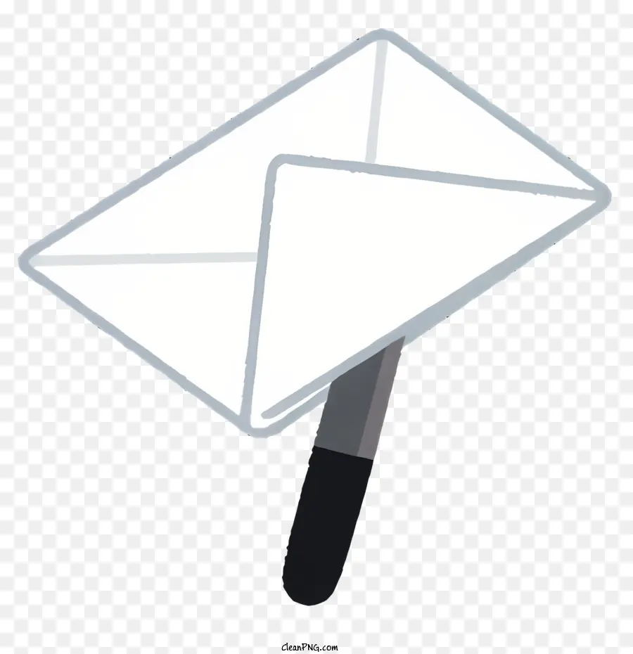 Umschlag - Zerrissener Umschlag mit Buchstaben auf schwarzem Hintergrund