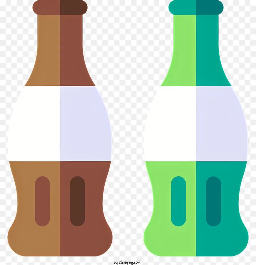 bottiglie di vetro di bibite in vetro verde bottiglia bianca dieta coke - Bottiglie verdi e bianche: coca cola e frutta mista