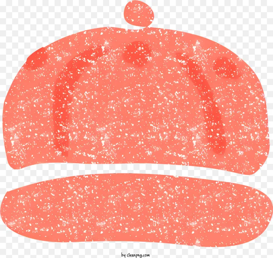 biểu tượng mũ đỏ mũ vòng bóng sáng bóng mũ kim loại - Mũ kim loại đỏ với bề mặt tròn, sáng bóng