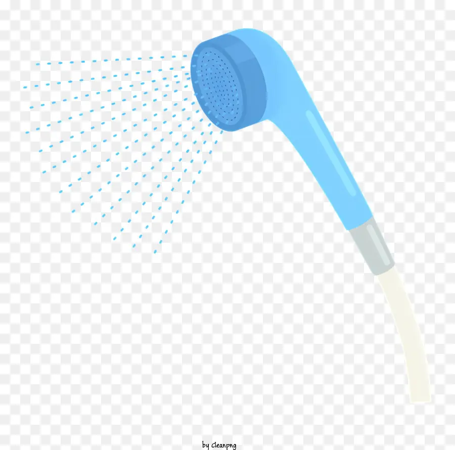 gocce d'acqua della doccia salutare foro spray in plastica blu - Doccia blu con gocce d'acqua su sfondo nero
