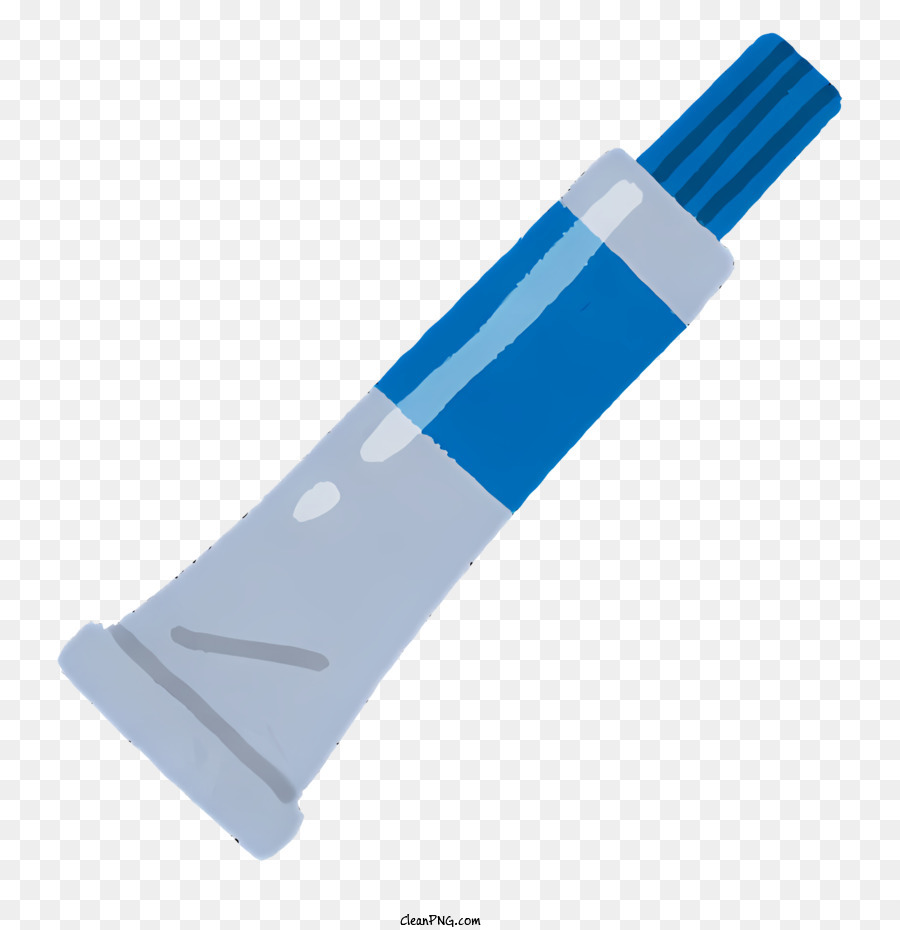 Symbol basierend auf der Beschreibung Blaues Klebeband klarer Plastikröhrchenkleberspender - 5 - Die Beschreibung ist detailliert und vermittelt das Bild genau