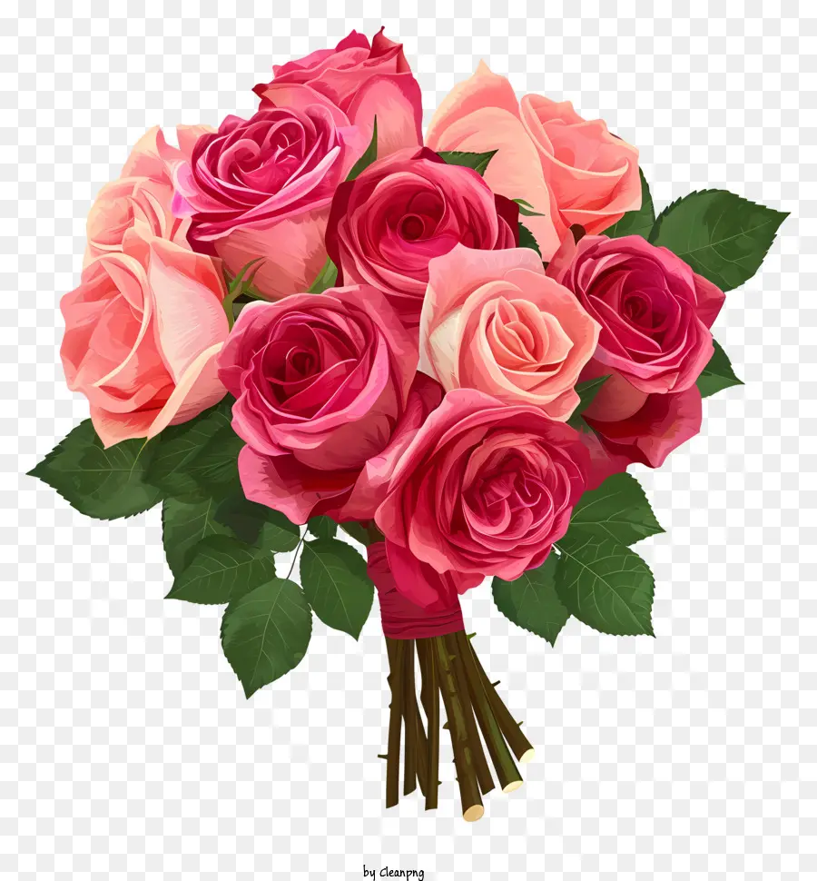 rosa Rosen - Künstlerischer Strauß rosa Rosen in einer Vase