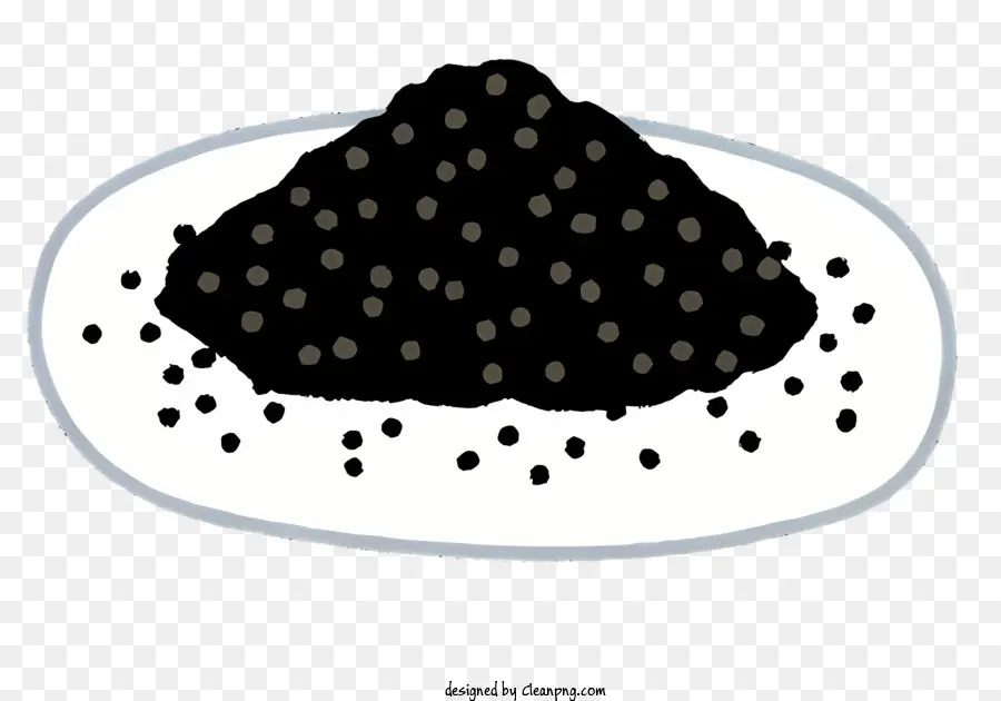 Leben schwarzes Objekt Rock Kleine schwarze Perlen Ordentliche Arrangement - Schwarzer quadratischer Gestein mit geschichtter weißer Teller