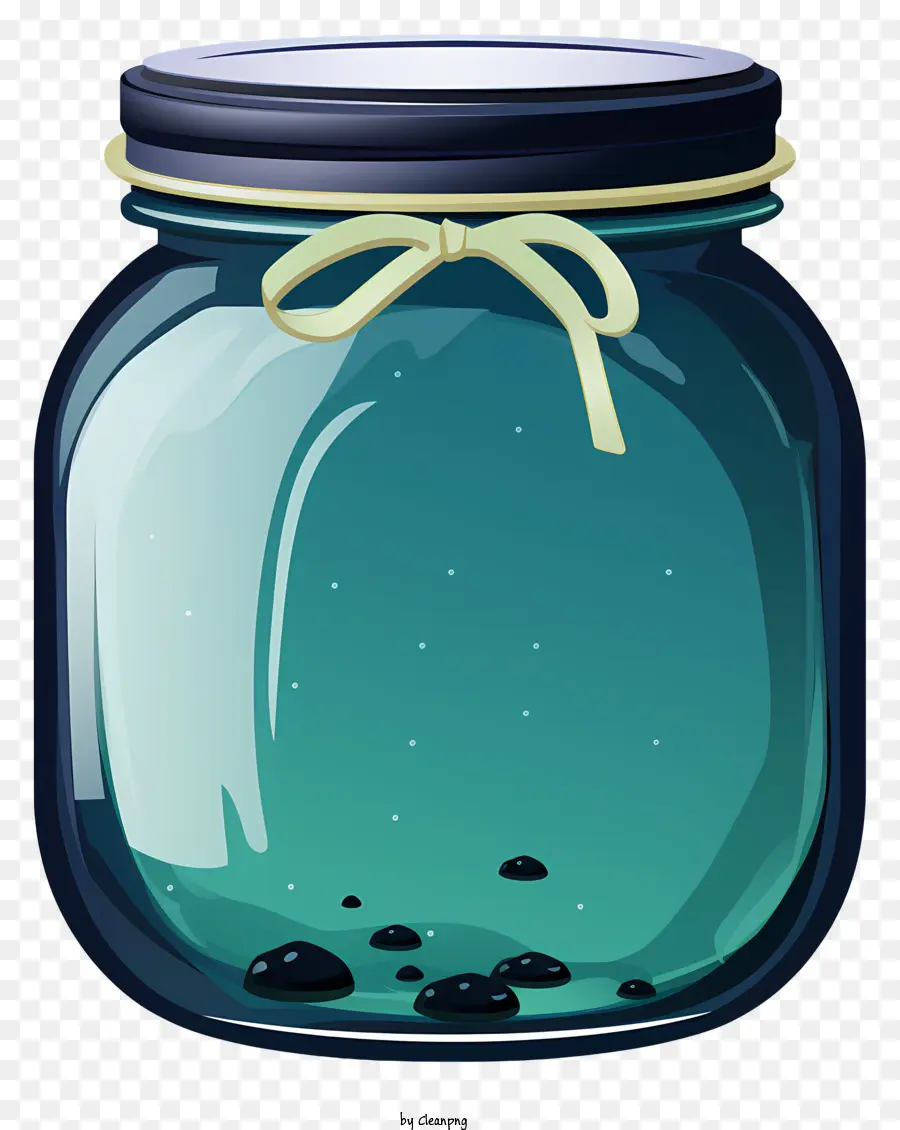 Pastell Mason Jar Glas Jar Nahaufnahme Flüssige Blasen - Nahaufsicht auf flüssiggefülltes Glas