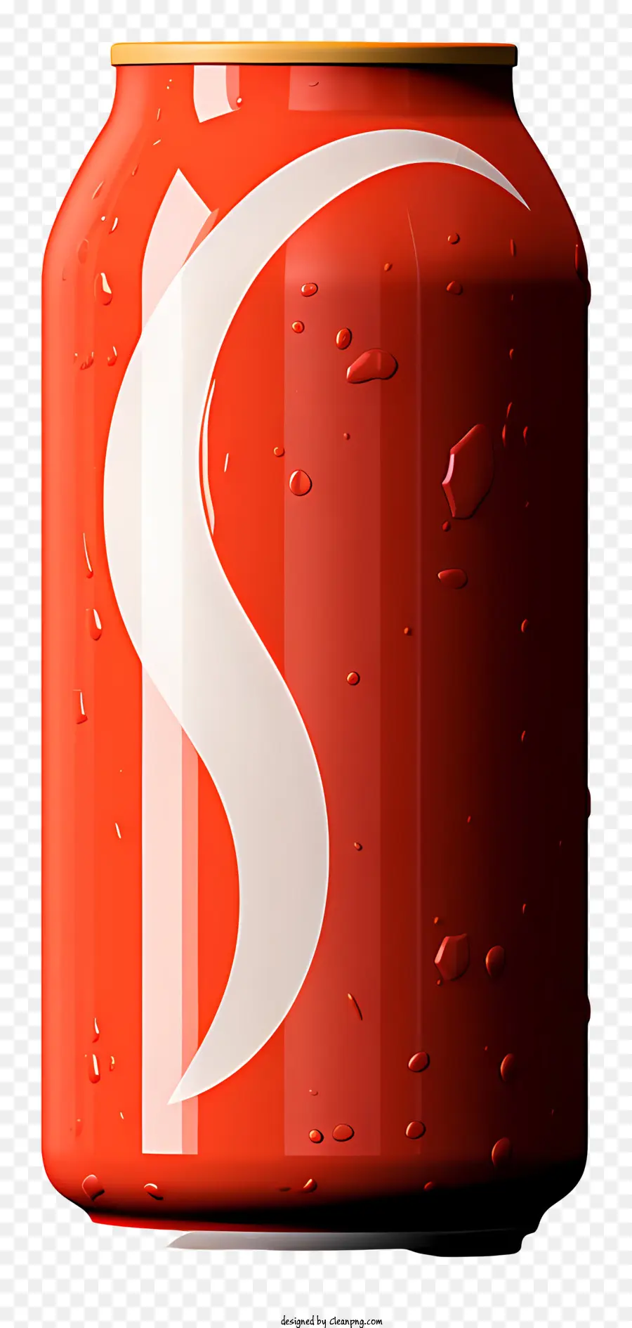 Wassertropfen - Rot Soda kann mit weißem 