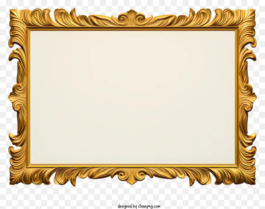 Golden Frame - Goldener Rahmen mit glatte Oberfläche und komplizierten Designs