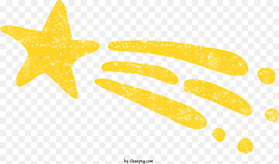 gelbe Sterne - Gelber Stern mit weißem Umriss und goldenem Glühen