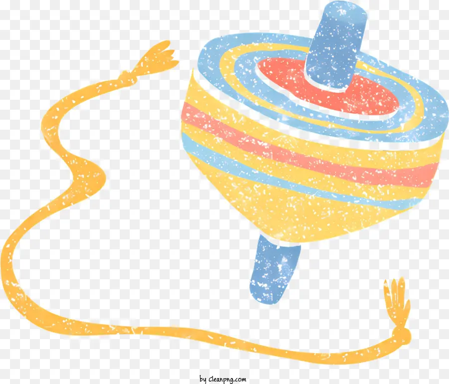 Disegnati A Mano - Giocattolo astratto colorato con lunga corda sospesa