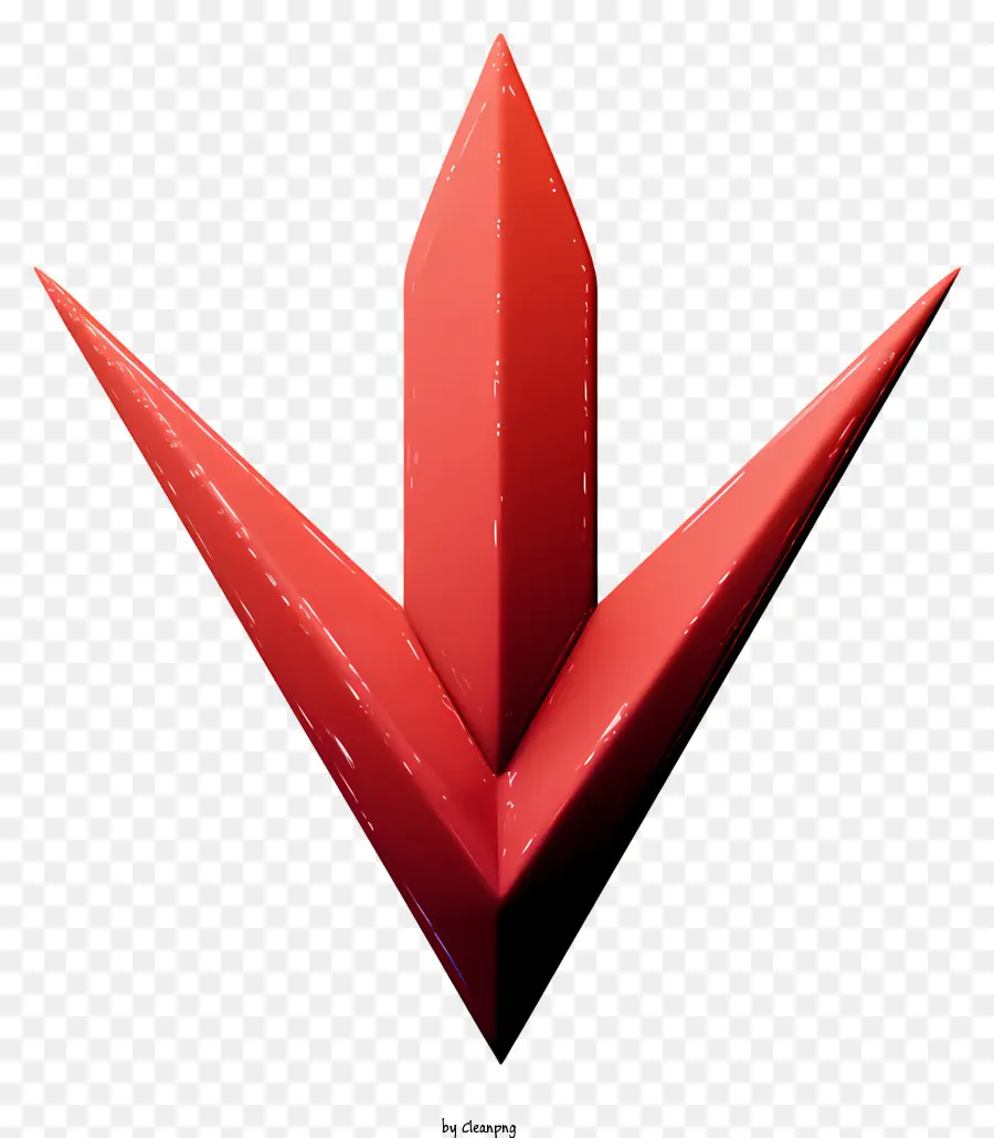 Roter Pfeil - Prominente rote Pfeil nach links, geometrische Form