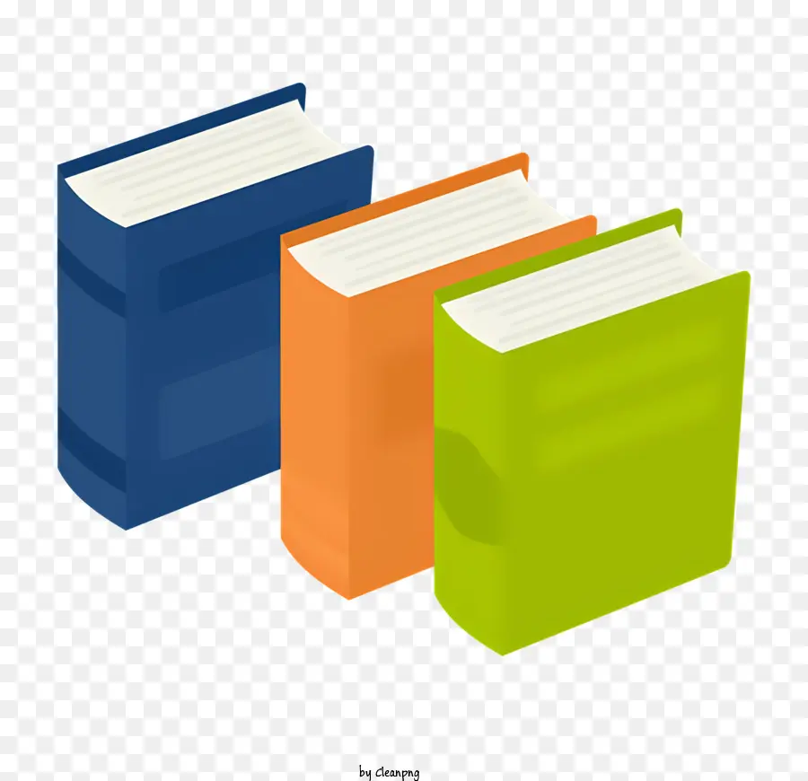arancione - Libri colorati impilati con diversi disegni e autori