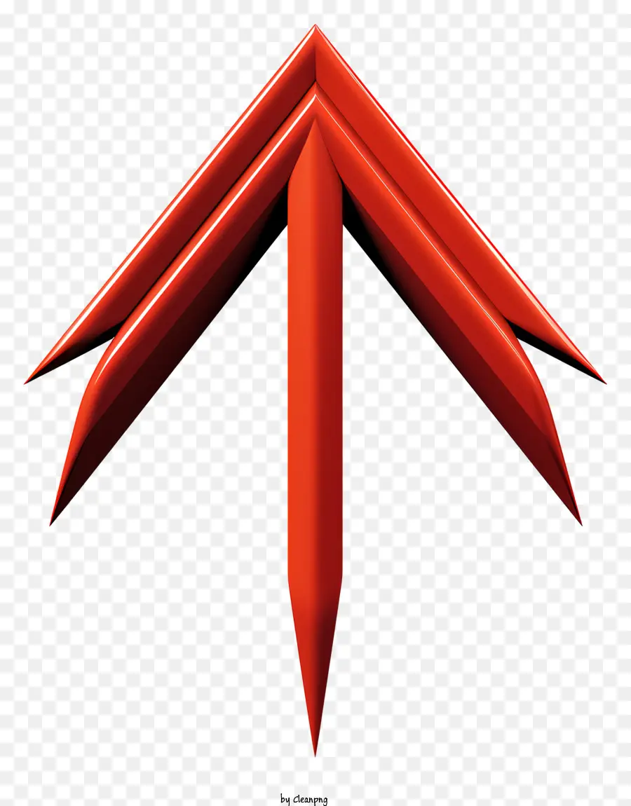 Roter Pfeil - Red Arrow piercing dunkler Hintergrund mit Punkten