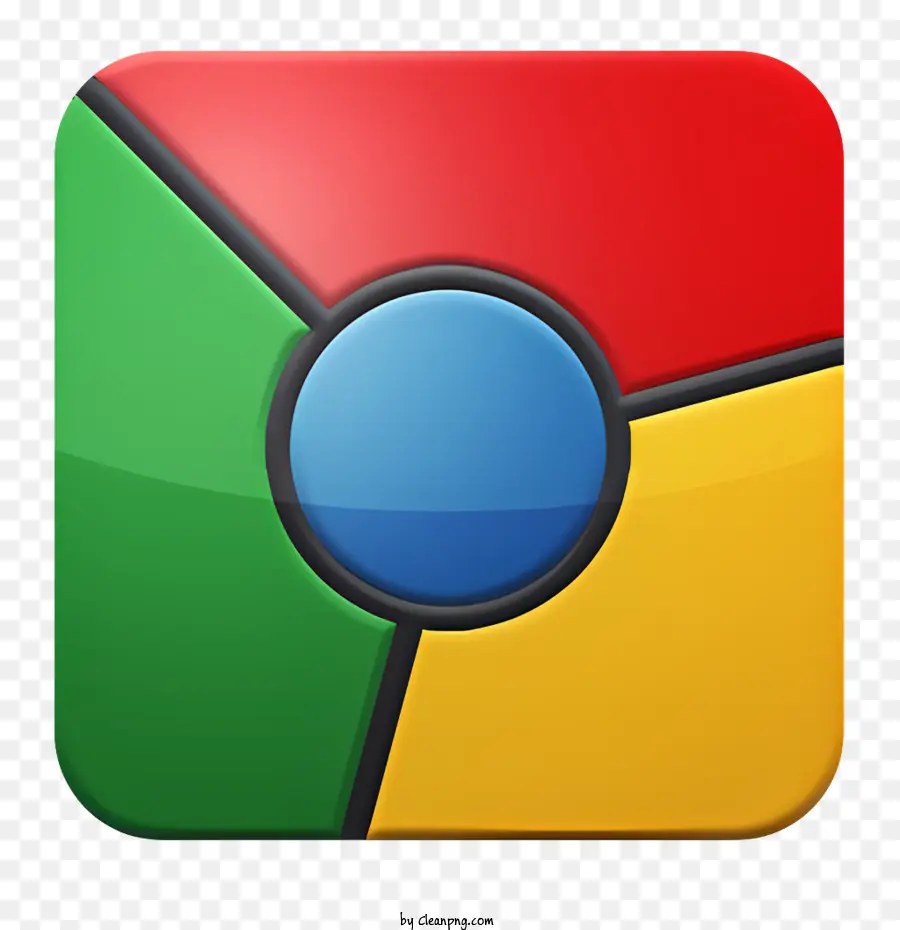 Google -Symbol Chrome Browser Google Chrome Webbrowser -Symbol - Icon: farbenfrohes, erkennbares Symbol für den Google Chrome Browser