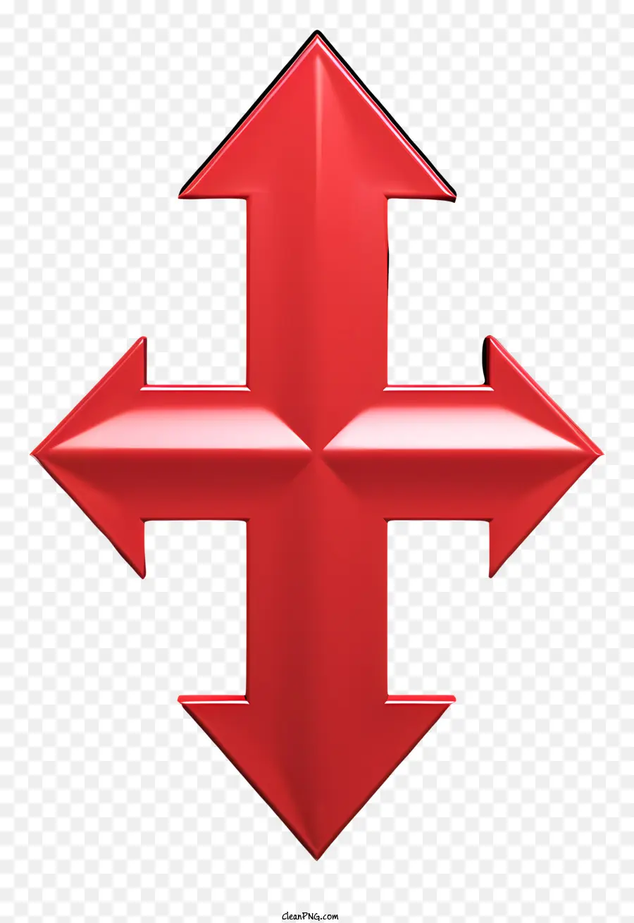 freccia rossa - Materiale trasparente freccia rossa circondata da altri