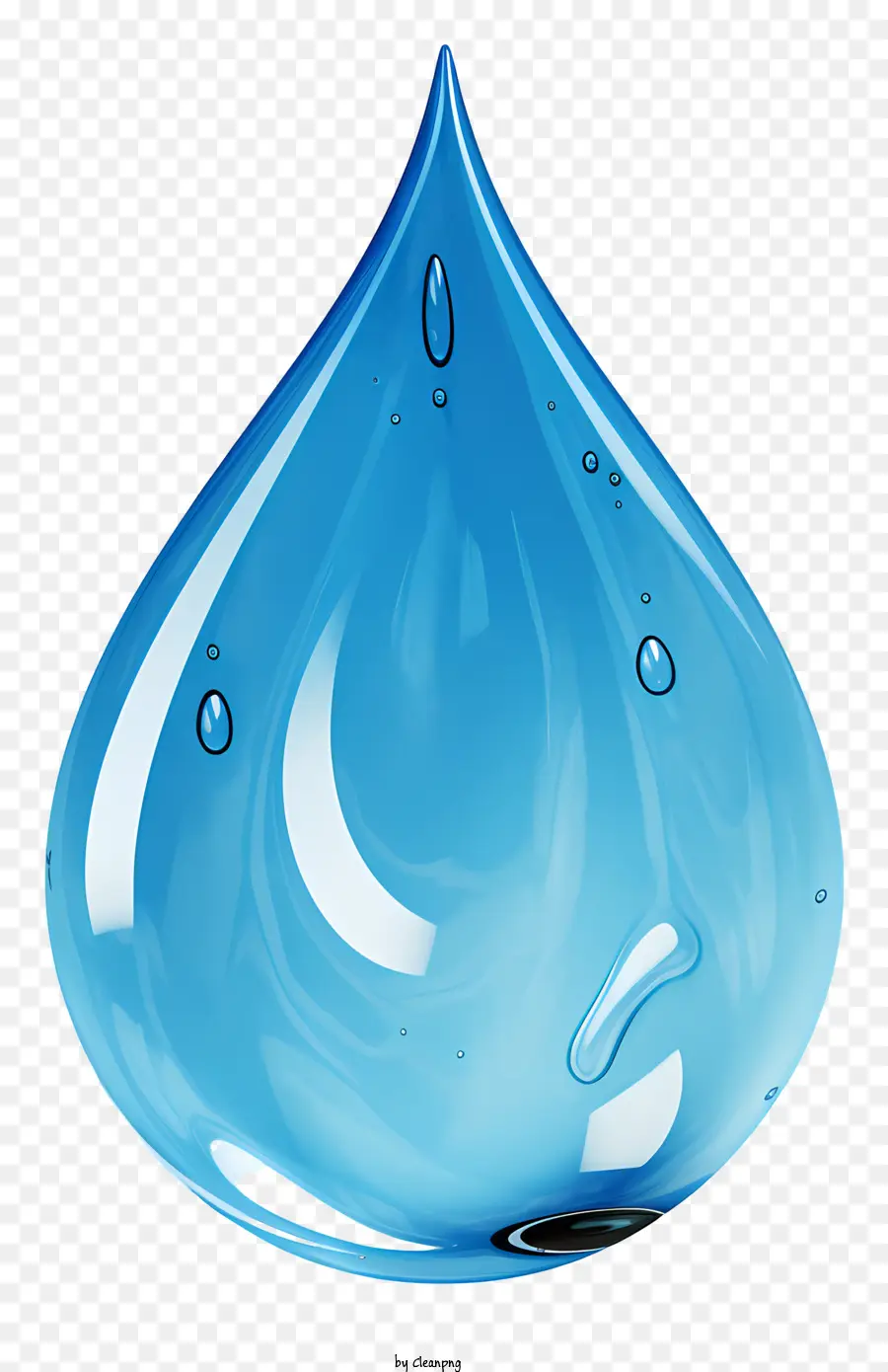 goccia d'acqua - Caduta d'acqua trasparente affettata con superficie riflettente