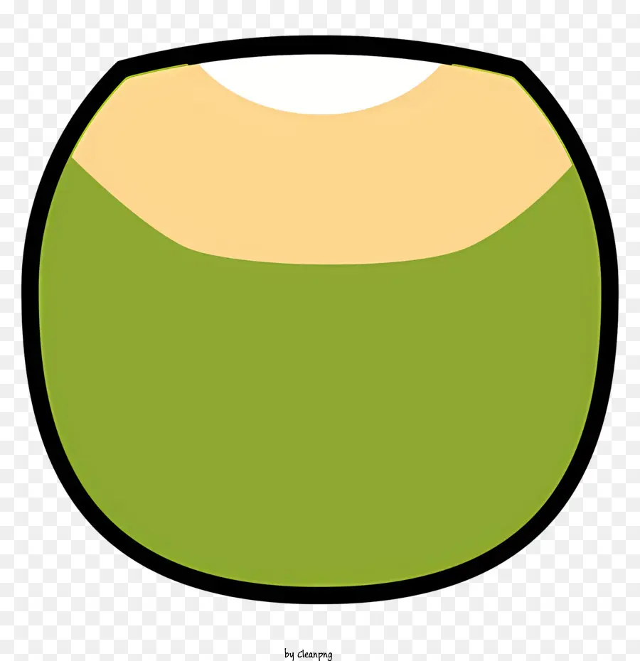 Cocco - Cocco verde con interni bianchi cremosi e buco
