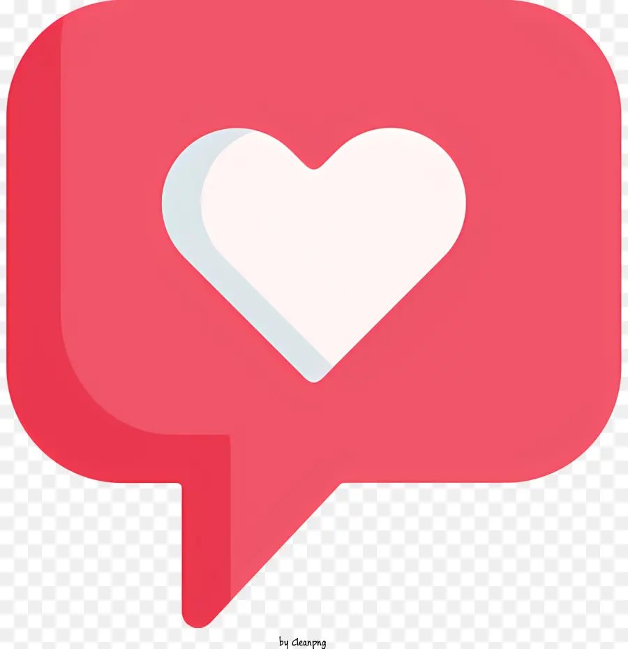 Cuore Emoji - Bubble del discorso con icona del cuore che simboleggia l'amore e la comunicazione