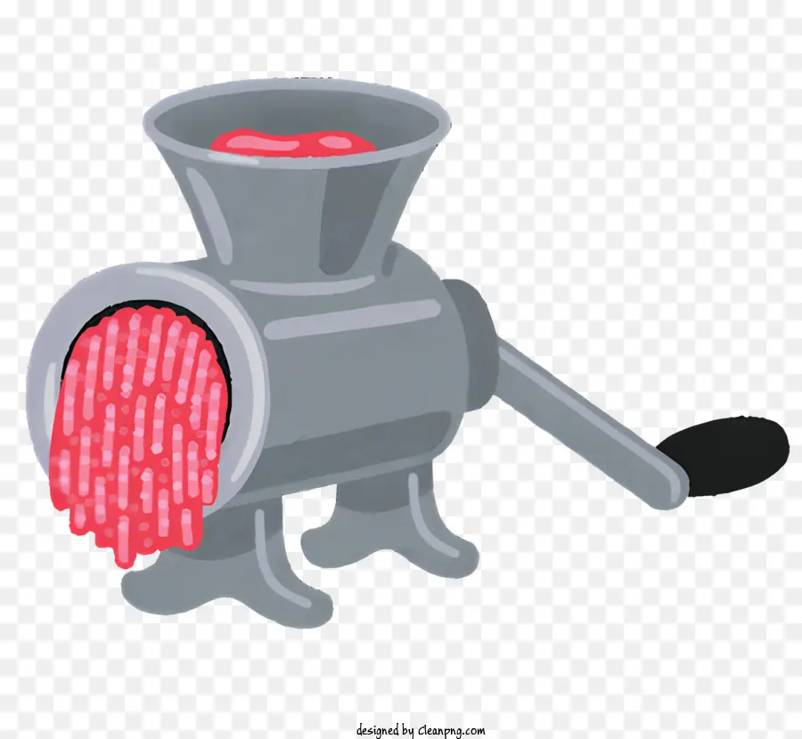 Icon Fleischschleife frisch hackendes Fleisch Edelstahl Mühle motorisierte Fleischschleife - Rotes Hackfleisch in Edelstahlmühle