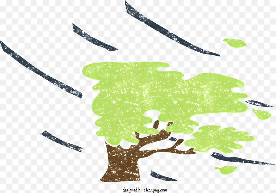 grüner Baum - Schwarz -Weiß -Bild von Ahornblattbaum