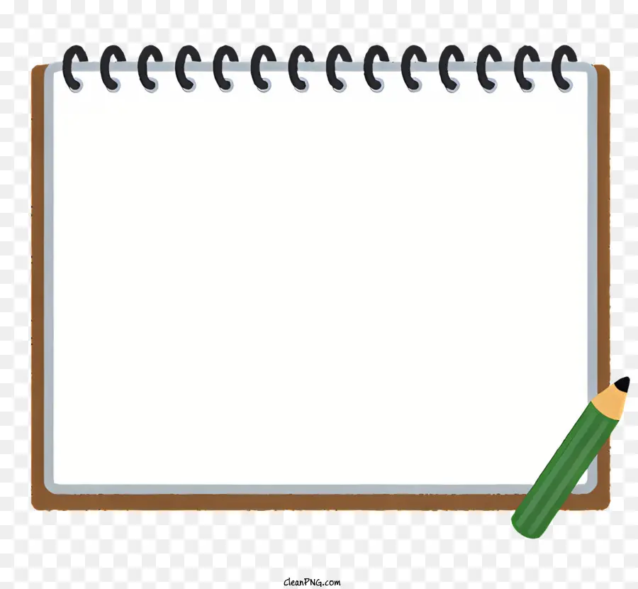 icona taccuino matita pulito bianco - Pagina del notebook bianco pulito con matita in cima